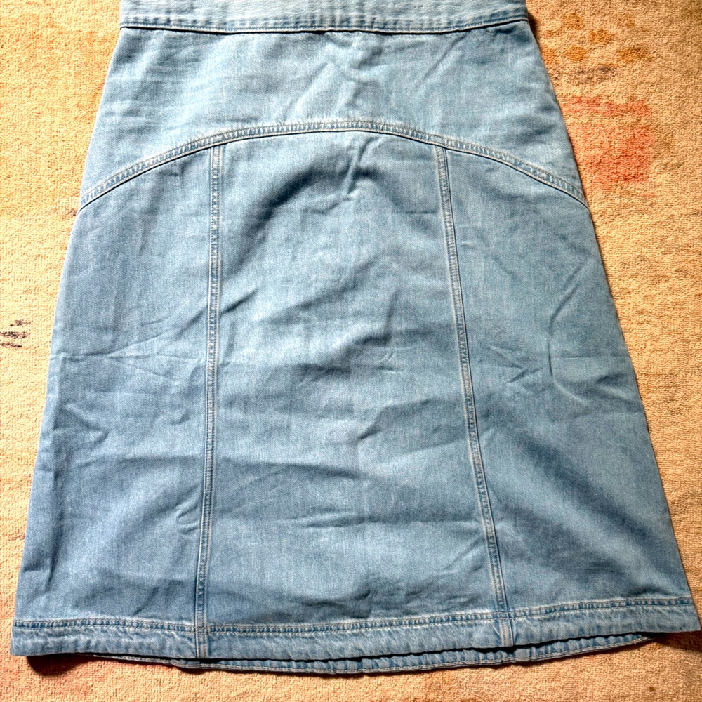 Old Navy Midrise Denim Midi Skirt - Picture 2 of 5